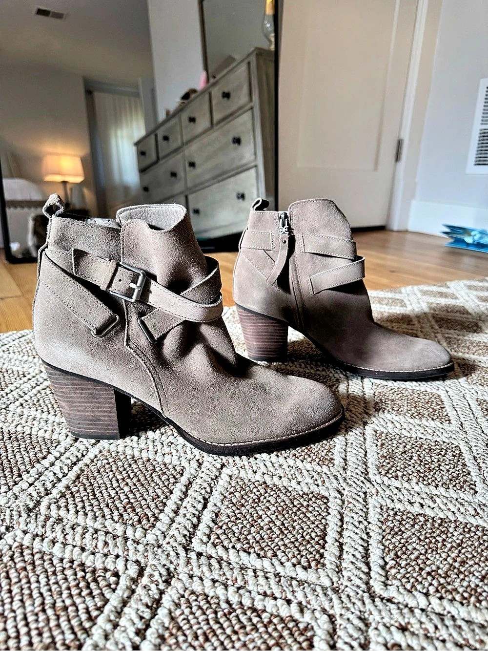 Sam Edelman Simona Heeled Ankle Boots Brown US 9.5